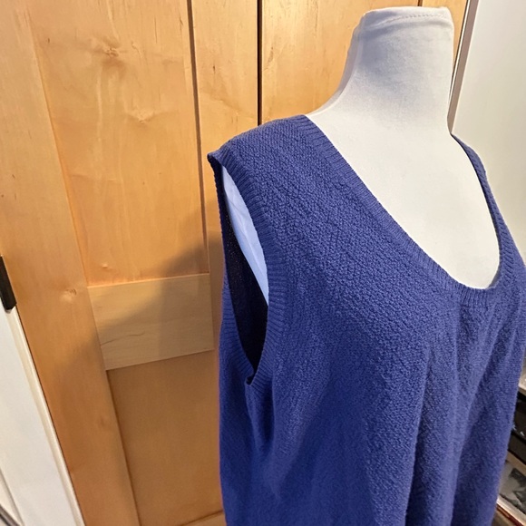 Eileen Fisher Blue 3X Sweater Set Cardigan Shell - Picture 5 of 16